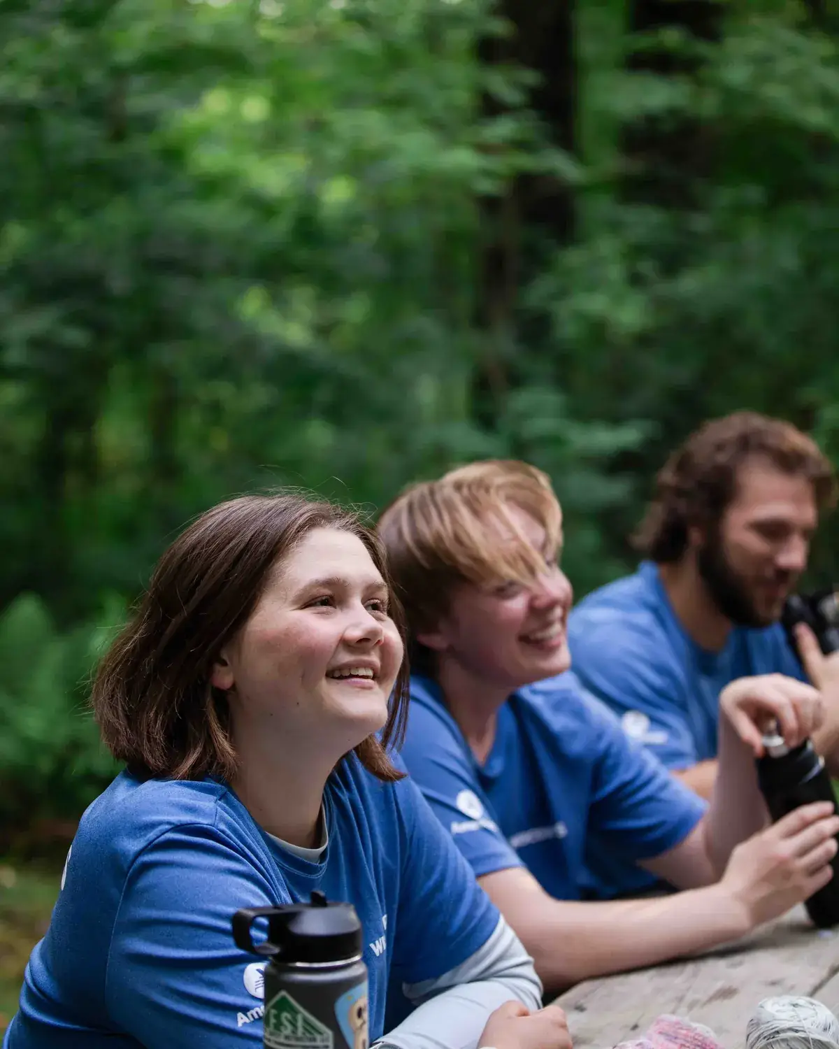 WisCorps members smiling on a break between projects